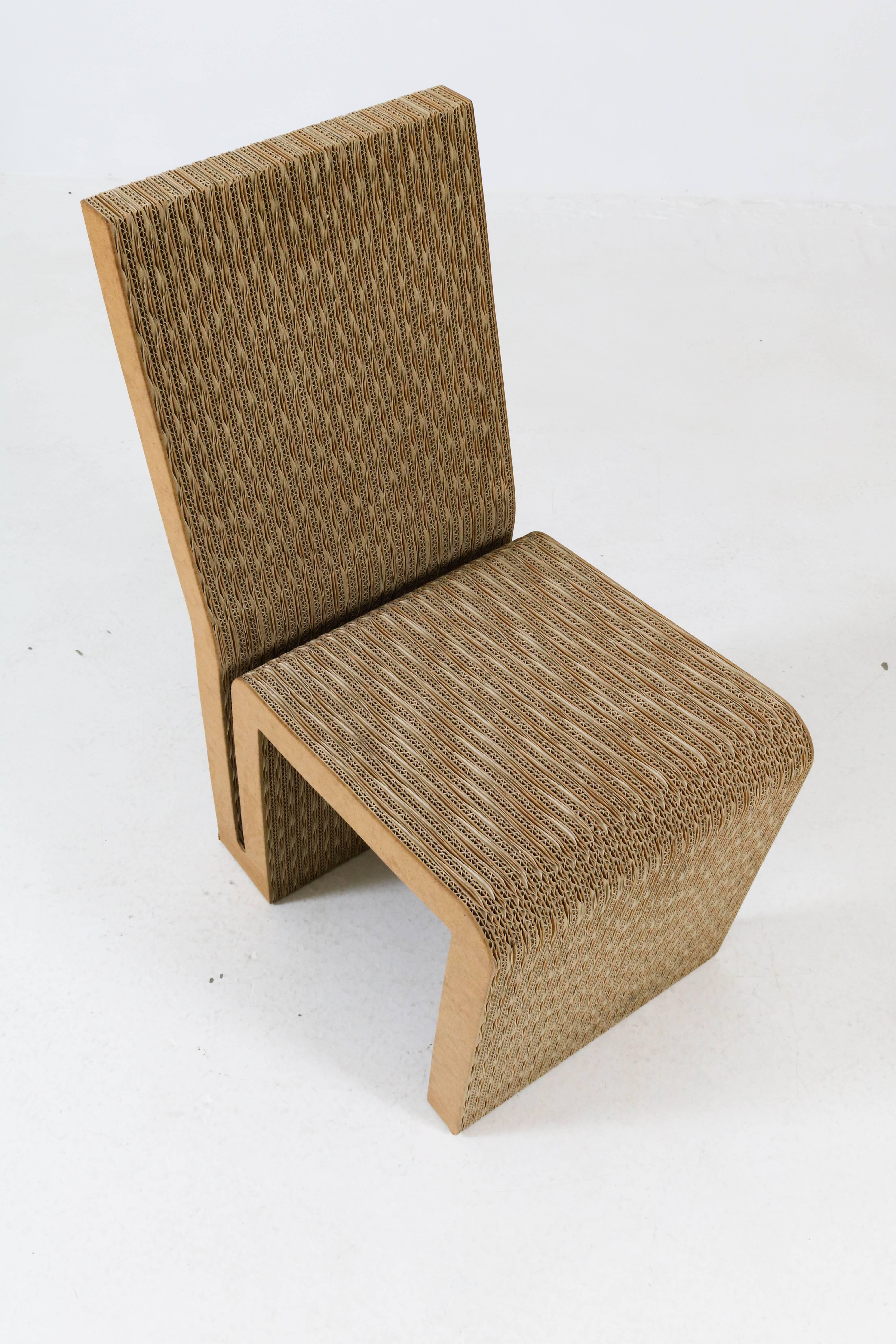 Masonite Set of Four Easy Edges Chairs by Frank Gehry for Vitra, 2000