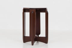 Mahagoni-Sockeltisch der Amsterdamer Schule aus Mahagoni von Hildo Krop, 1920er Jahre