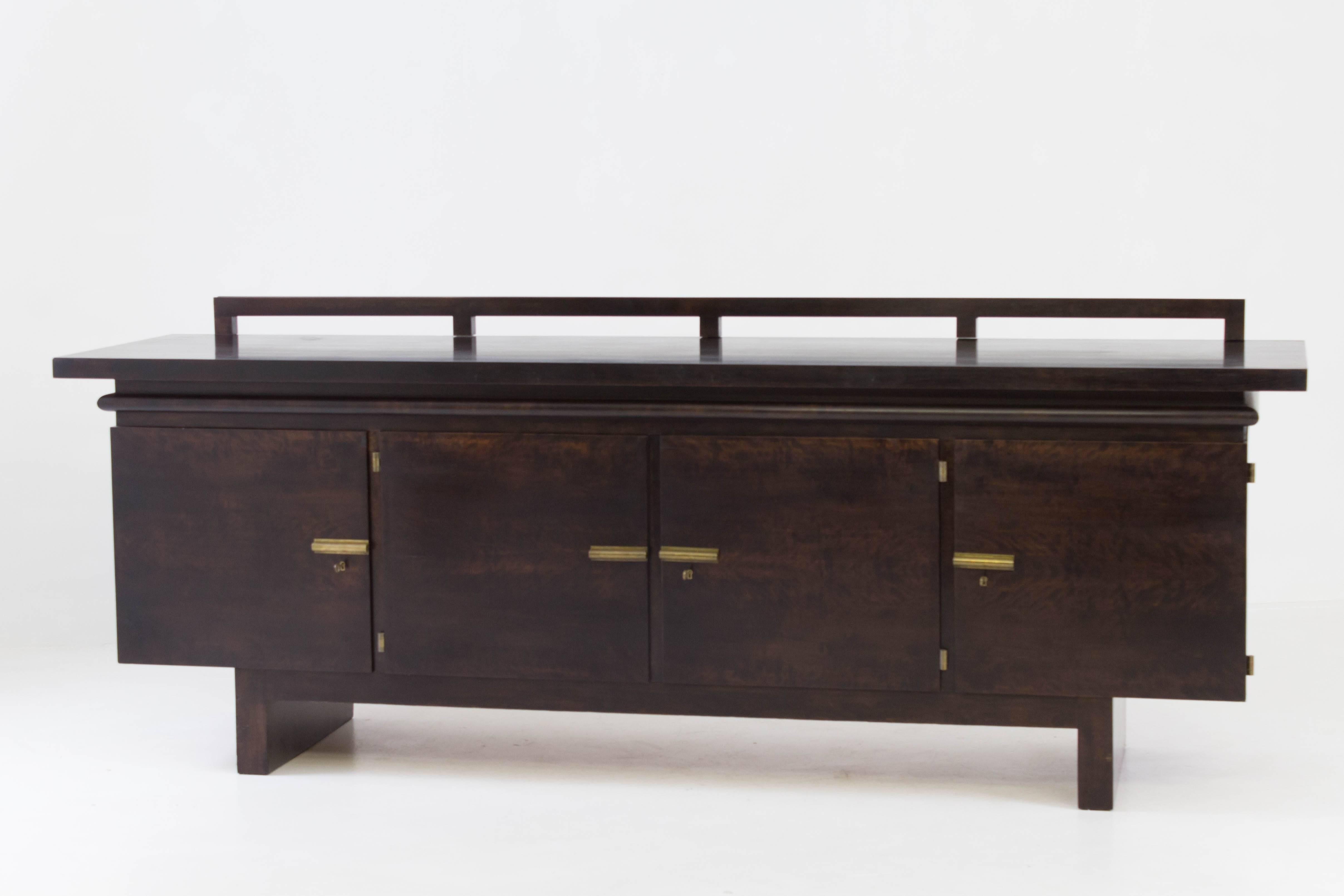 Birch Art Deco Bauhaus Sideboard or Credenza by Bruno Paul, 1928 1