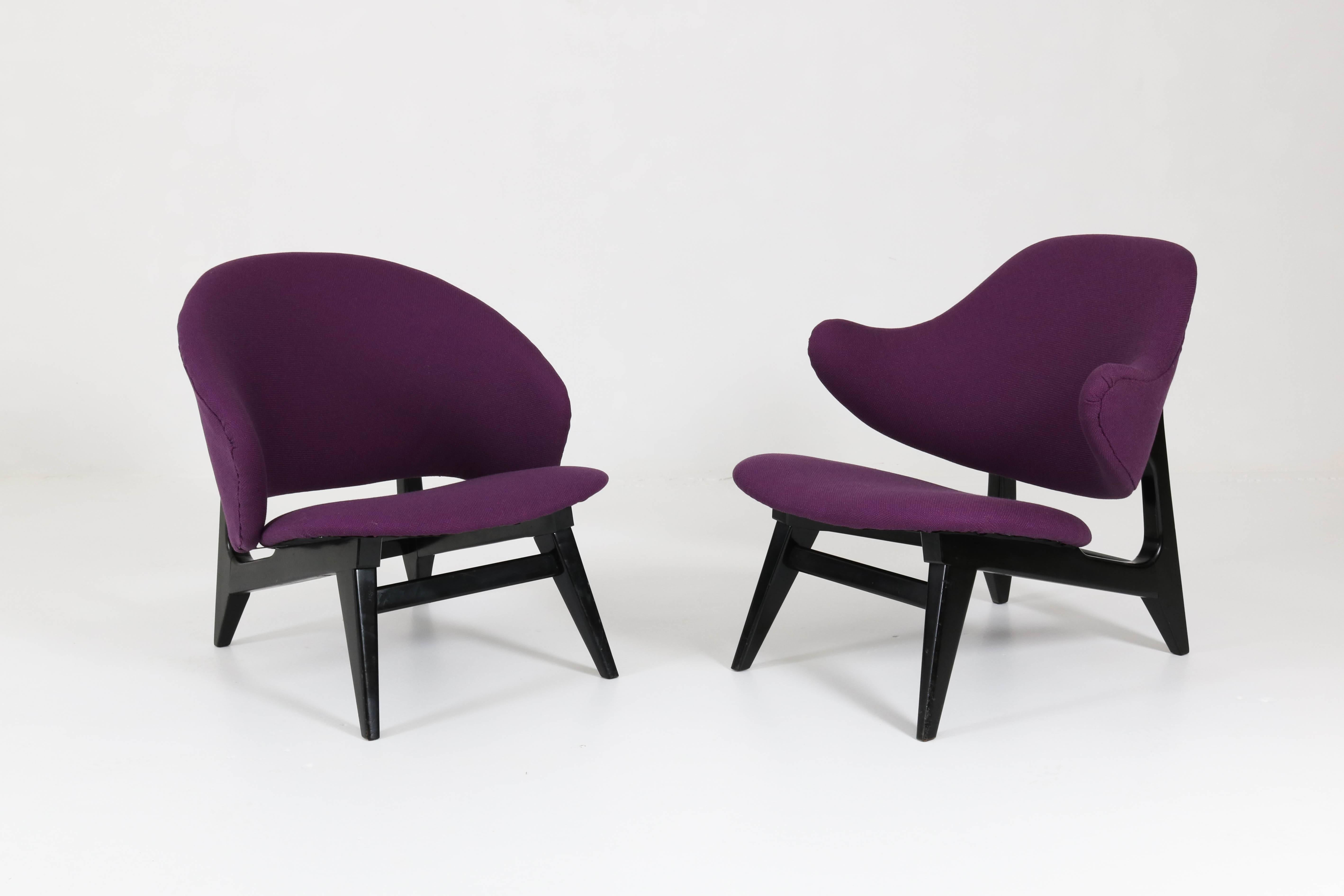 Dutch Mid-Century Modern Lounge Chair by Louis Van Teeffelen for WeBe, 1960s 2