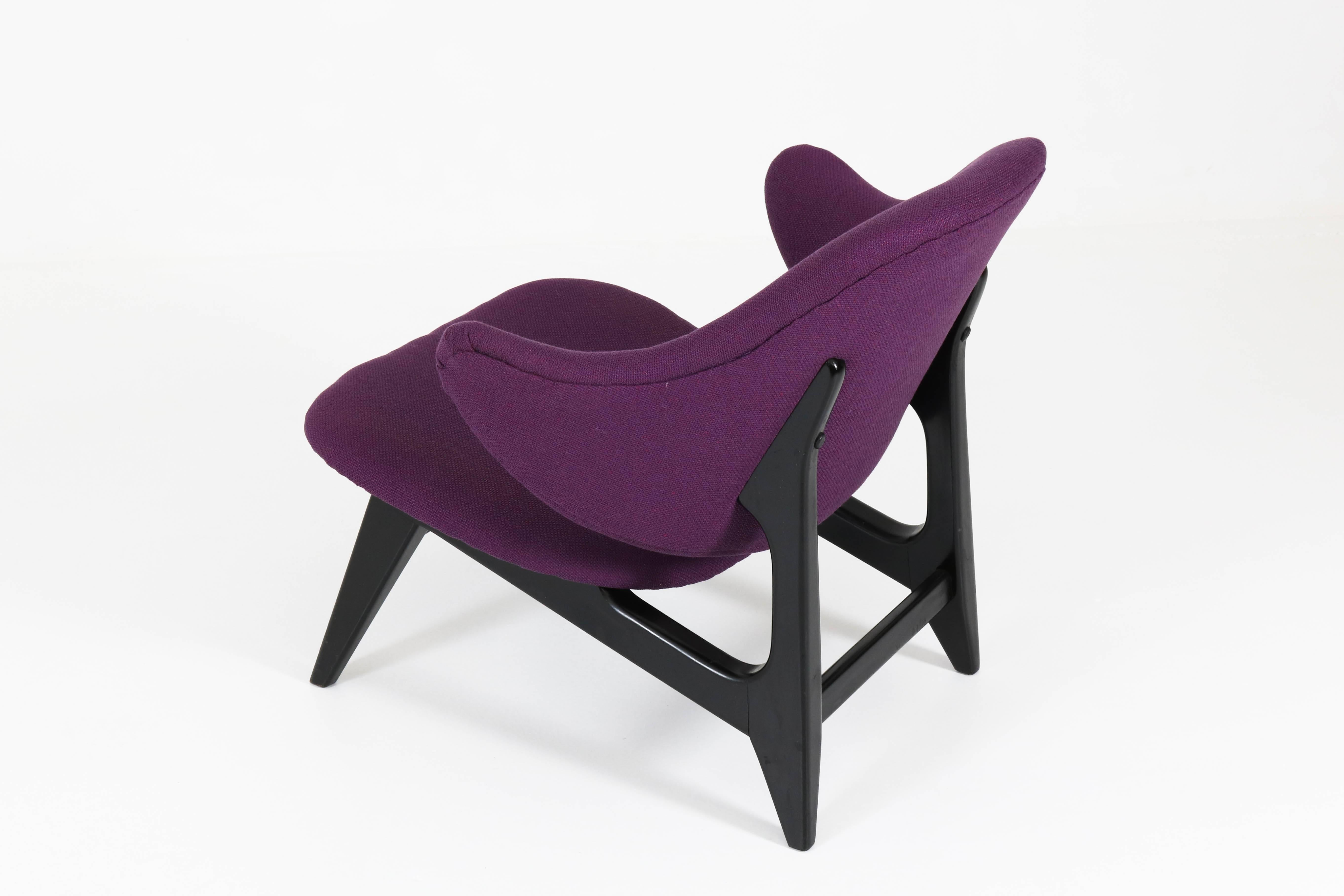 Mid-20th Century Dutch Mid-Century Modern Lounge Chair by Louis Van Teeffelen for WeBe, 1960s