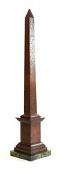 Large 19th Century Rosso Antico Model of the Solar Obelisk, Rome