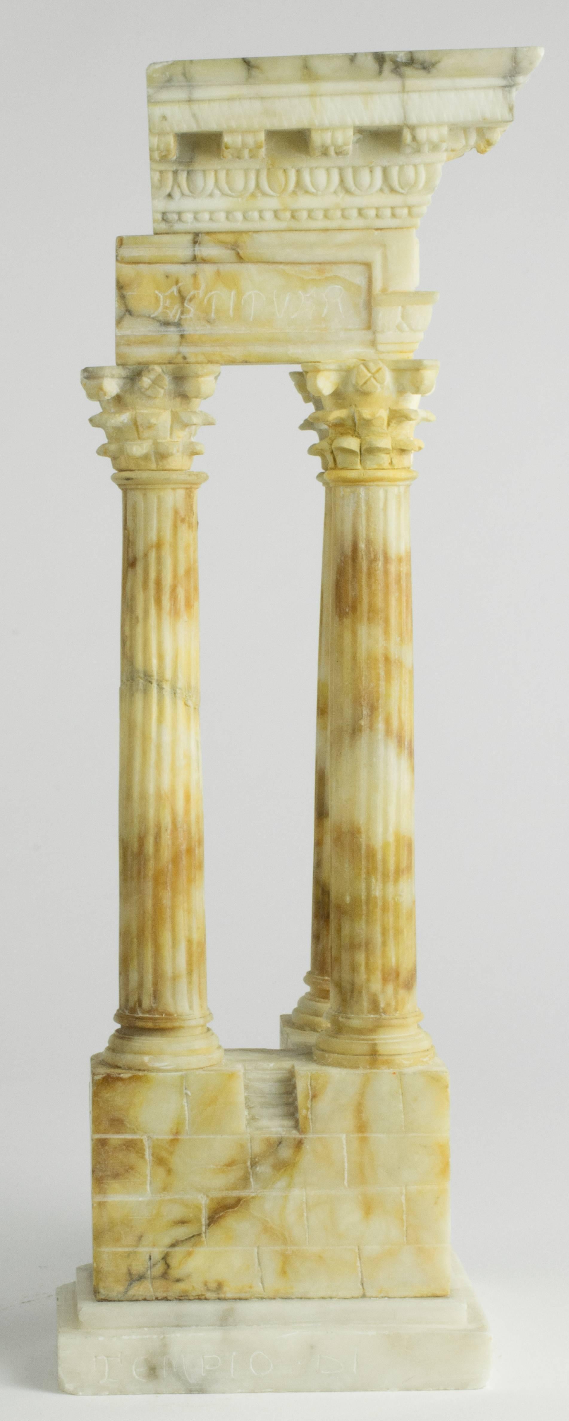 
Carved of colorful Italian alabaster, this 10 1/2