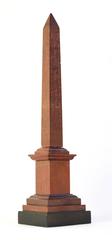 19th Century Rosso Marble Lateran Obelisk Architectural Model, Rome