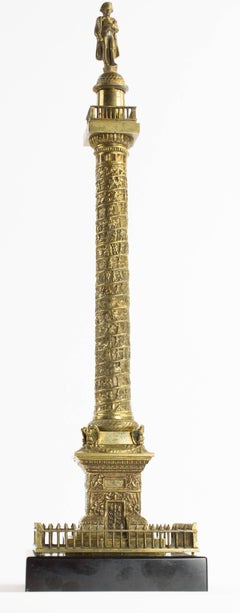 Bronze Architectural Model of the Vendome Column, Paris, circa 1850