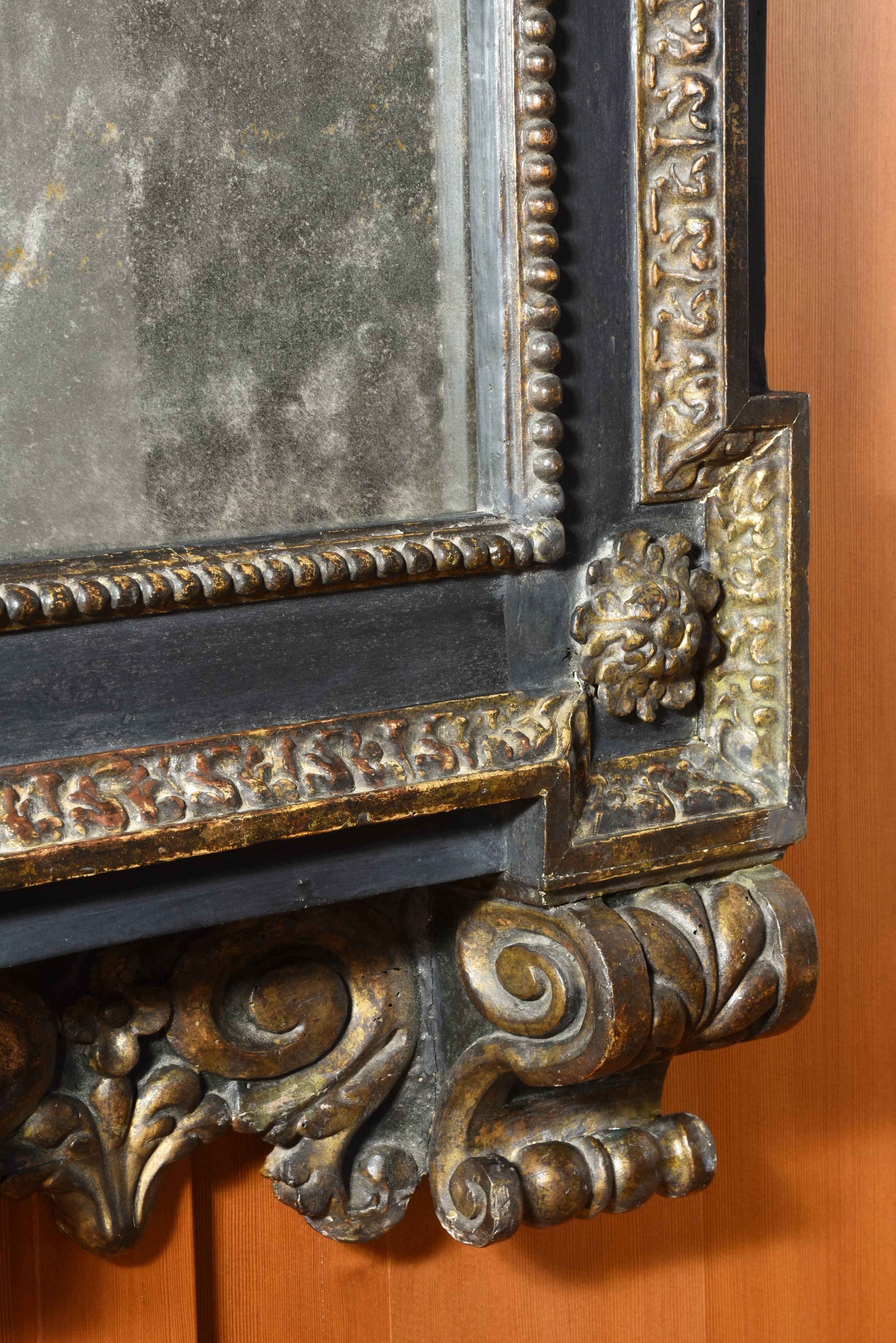 Mannerist Italian Wood Tabernacle Mirror from the Collection of David Abbato In Good Condition For Sale In Lafayette, CA