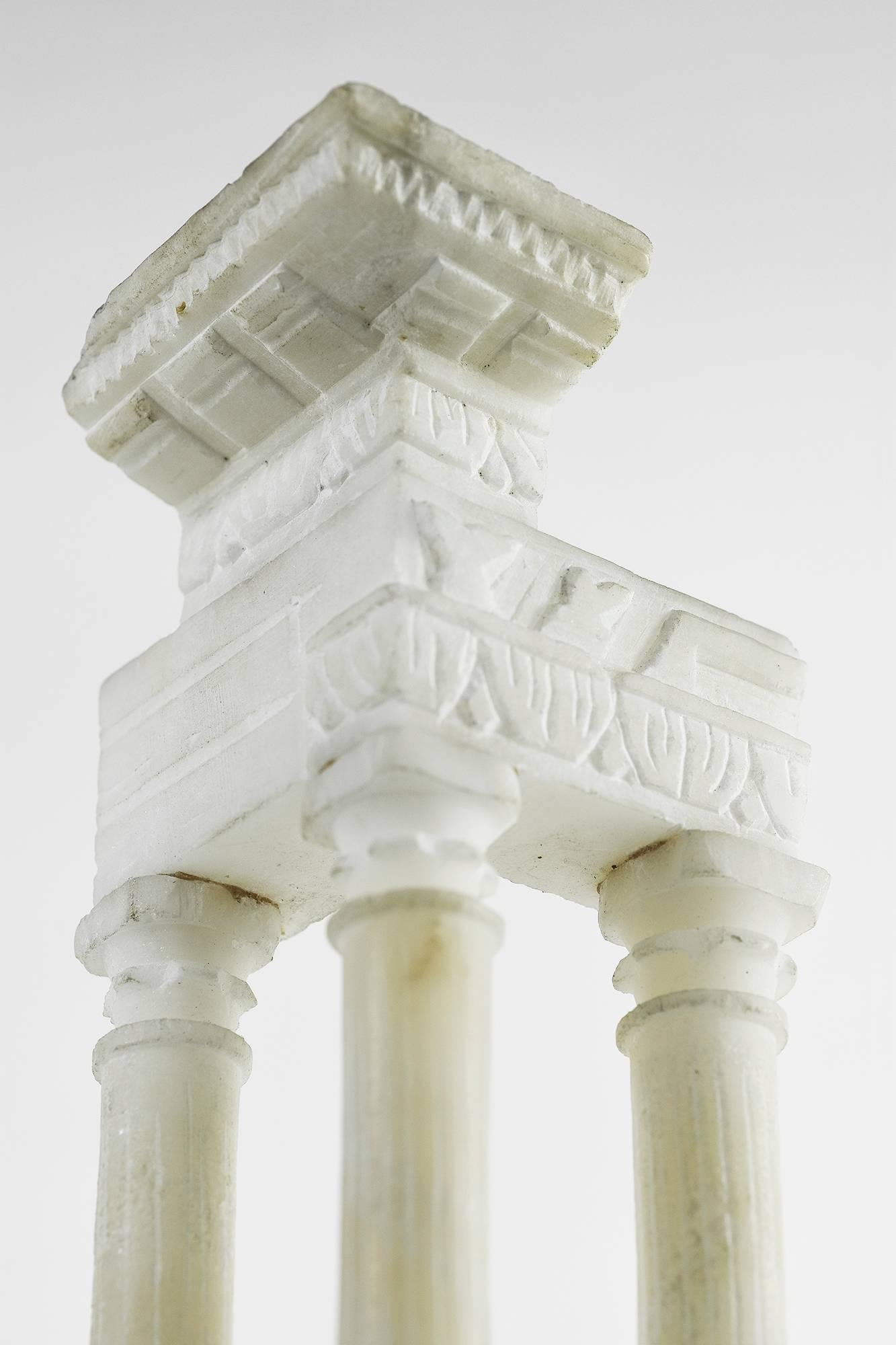 Temple of Vespasian, Rome, circa 1890 Souvenir Grand Tour Architectural Model In Excellent Condition In Lafayette, CA