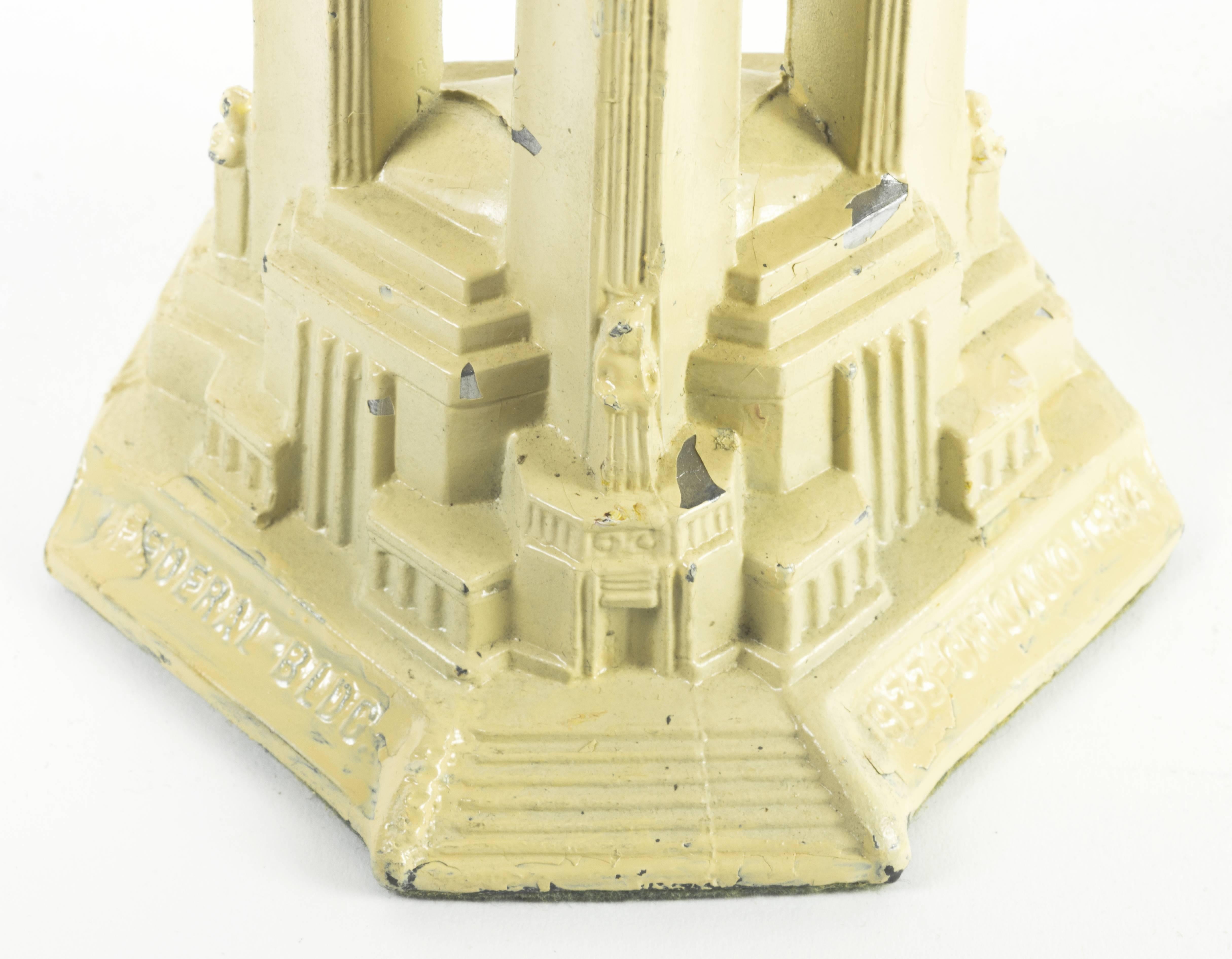 Cast Federal Building model, 1933 Century of Progress Exhibition, Chicago For Sale