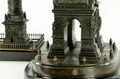 Set of Three French Monuments - Arc De Triomphe, Vendome & July Columns
