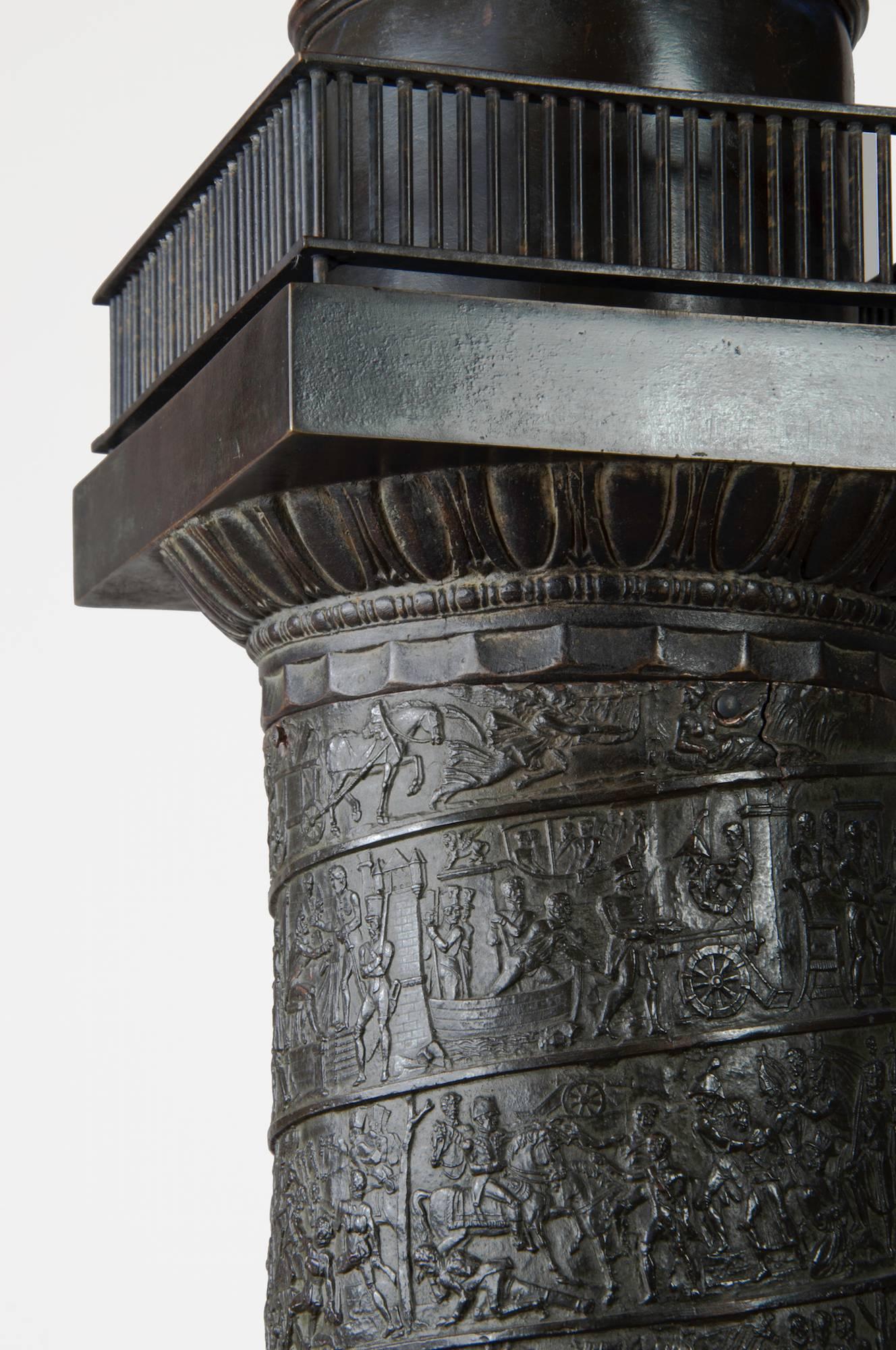 French Very, very impressive c. 1835 bronze model of the Vendome Column, Paris For Sale