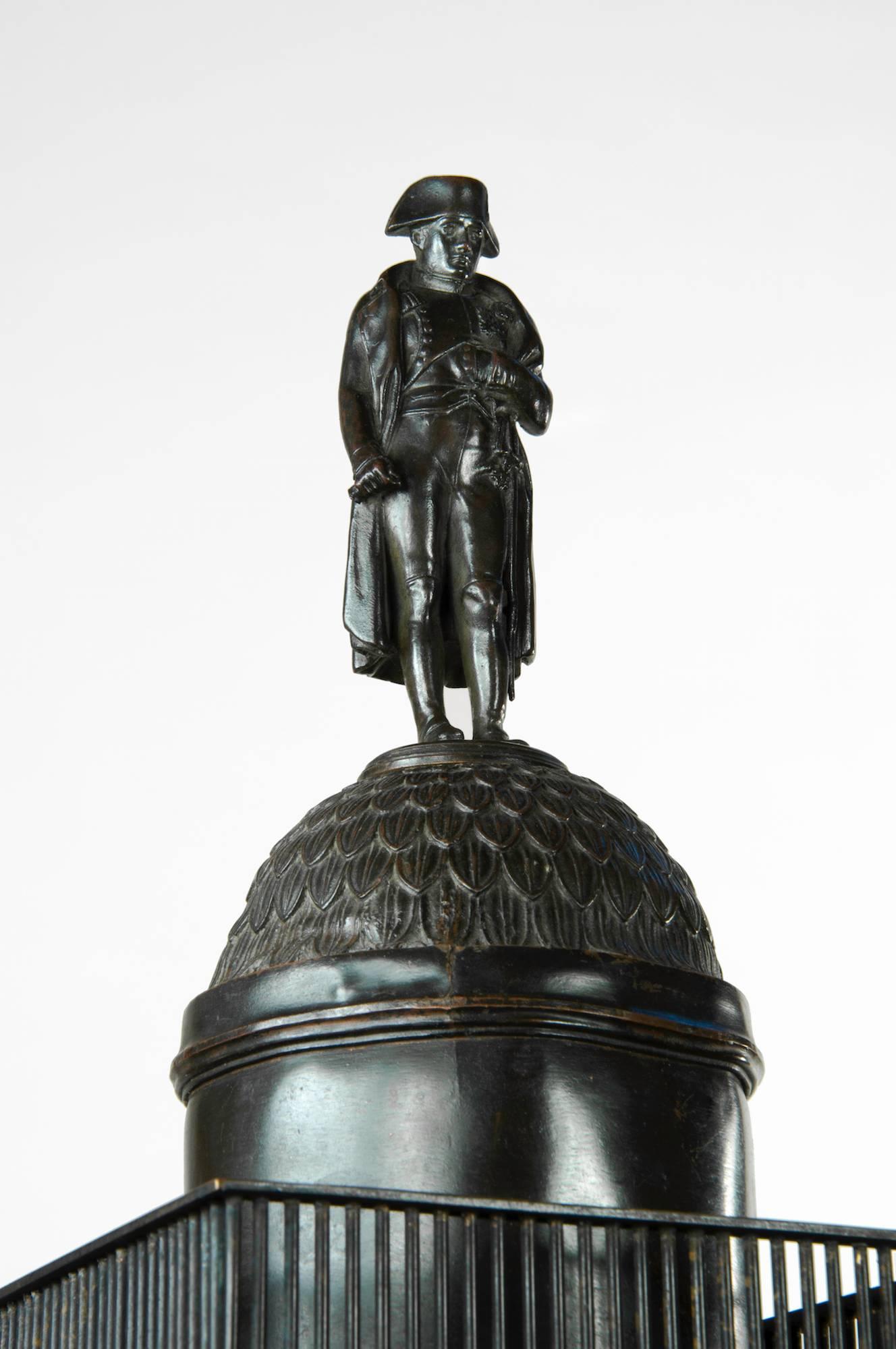 Grand Tour Very, very impressive c. 1835 bronze model of the Vendome Column, Paris For Sale
