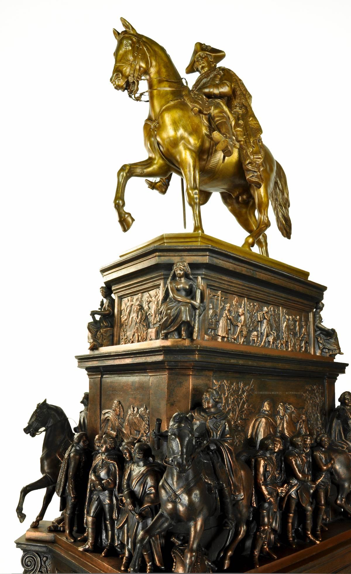 Grand Tour Very Impressive, circa 1860 Model of the Friedrich II Equestrian Monument Berlin For Sale