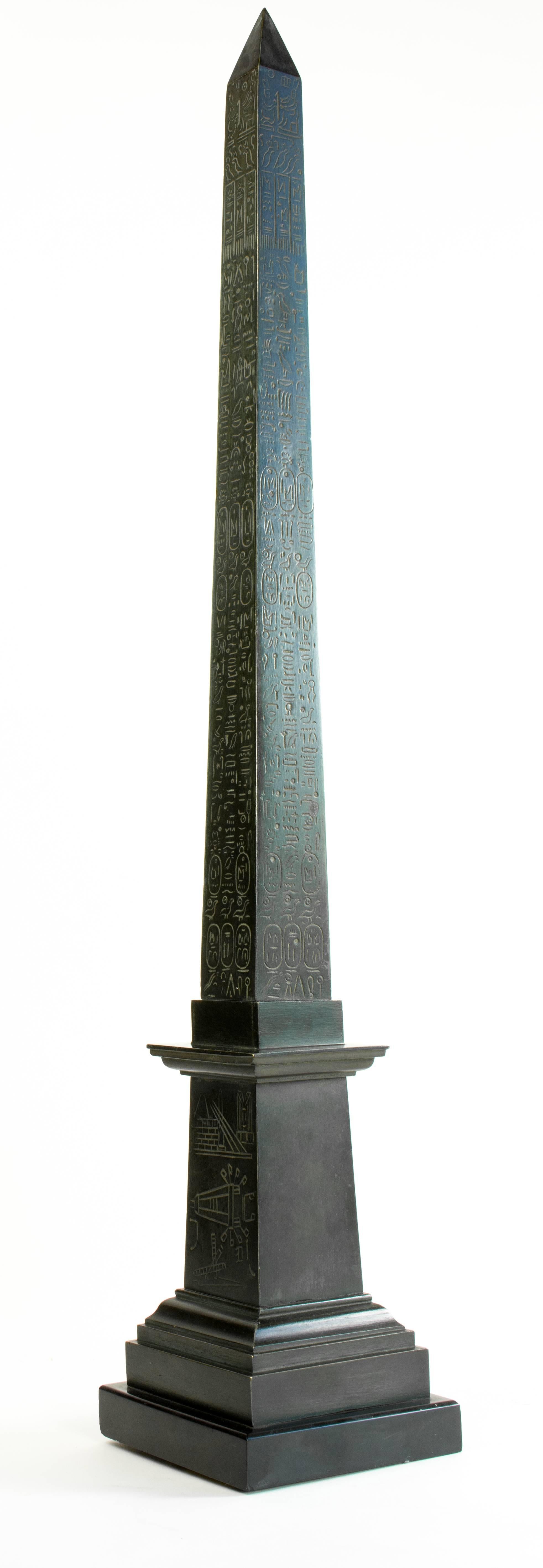 Luxor Obelisk, Paris
Dark-patinated bronze on French slate base.
22