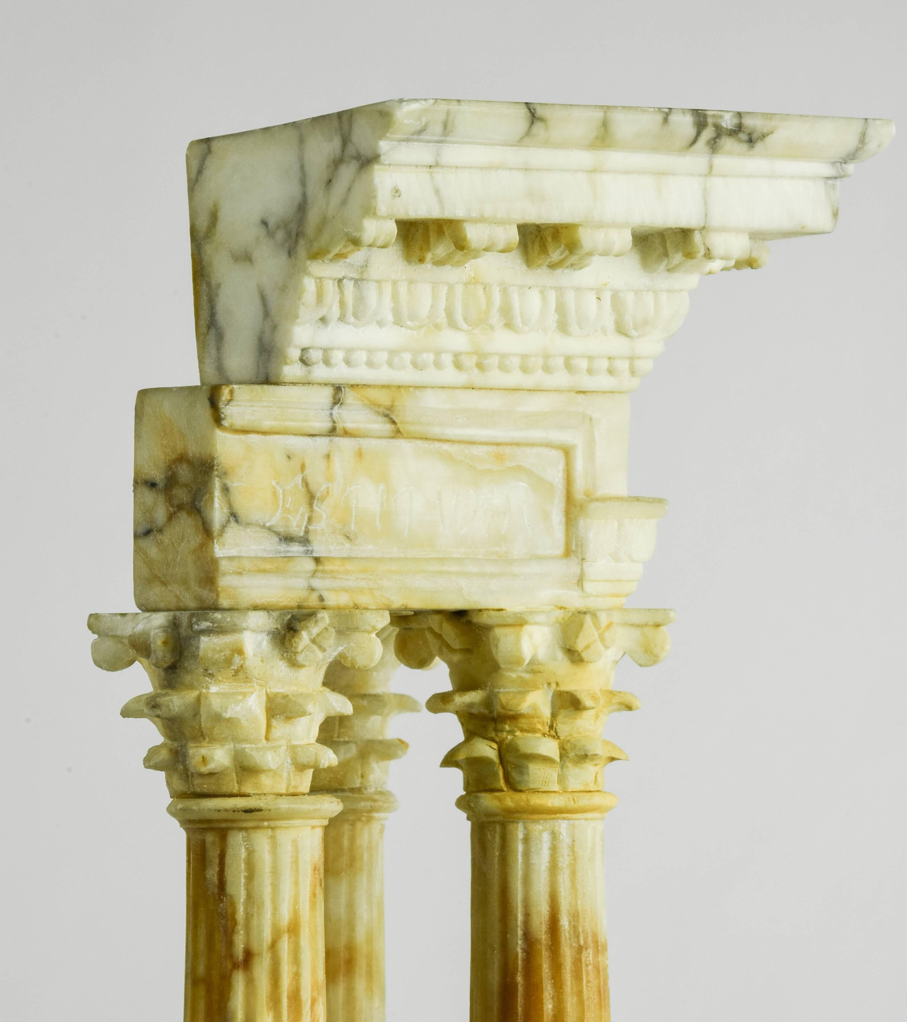 Italian Temple of Vespasian, Rome, Grand Tour Architectural Model, circa 1880