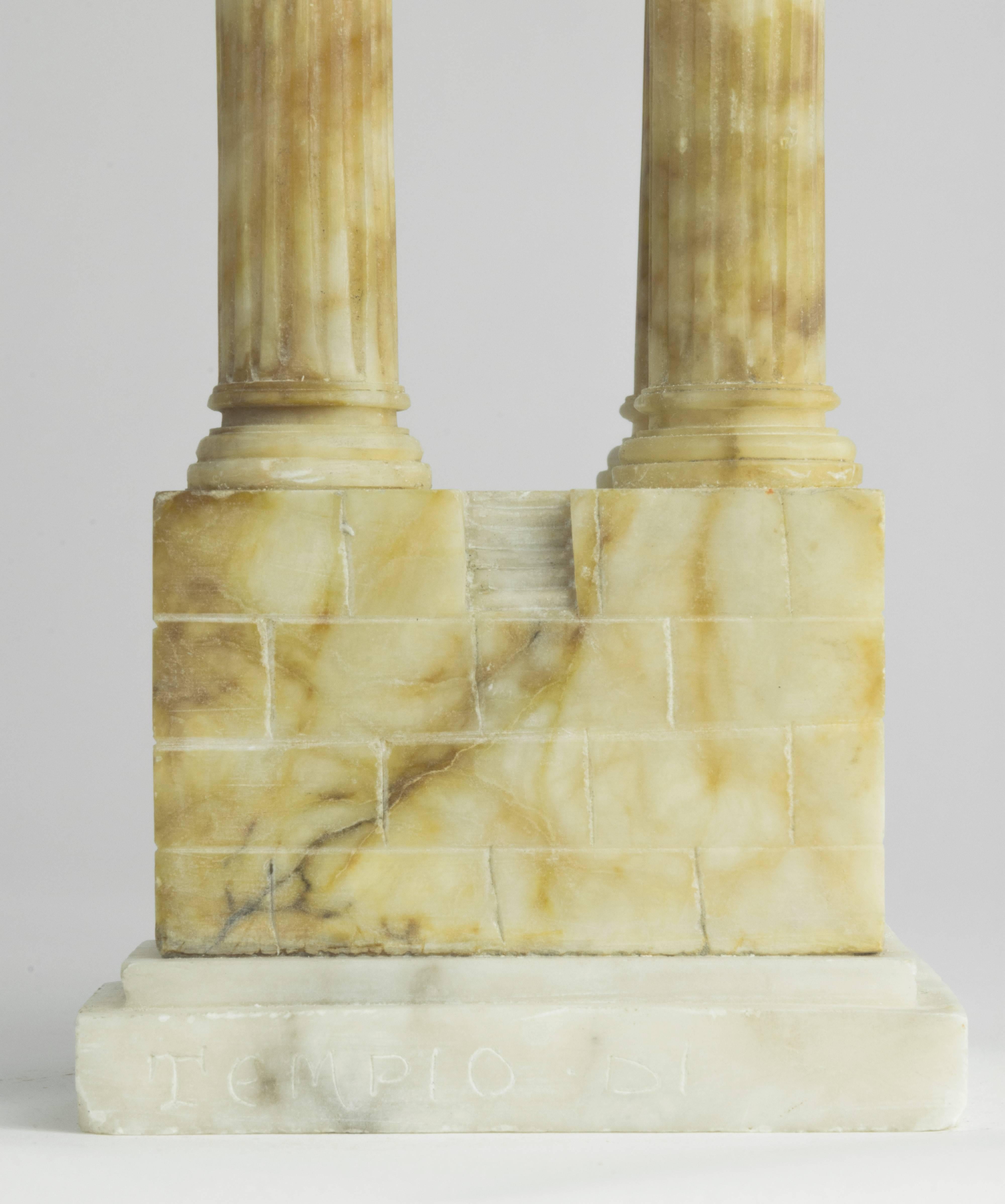 19th Century Temple of Vespasian, Rome, Grand Tour Architectural Model, circa 1880