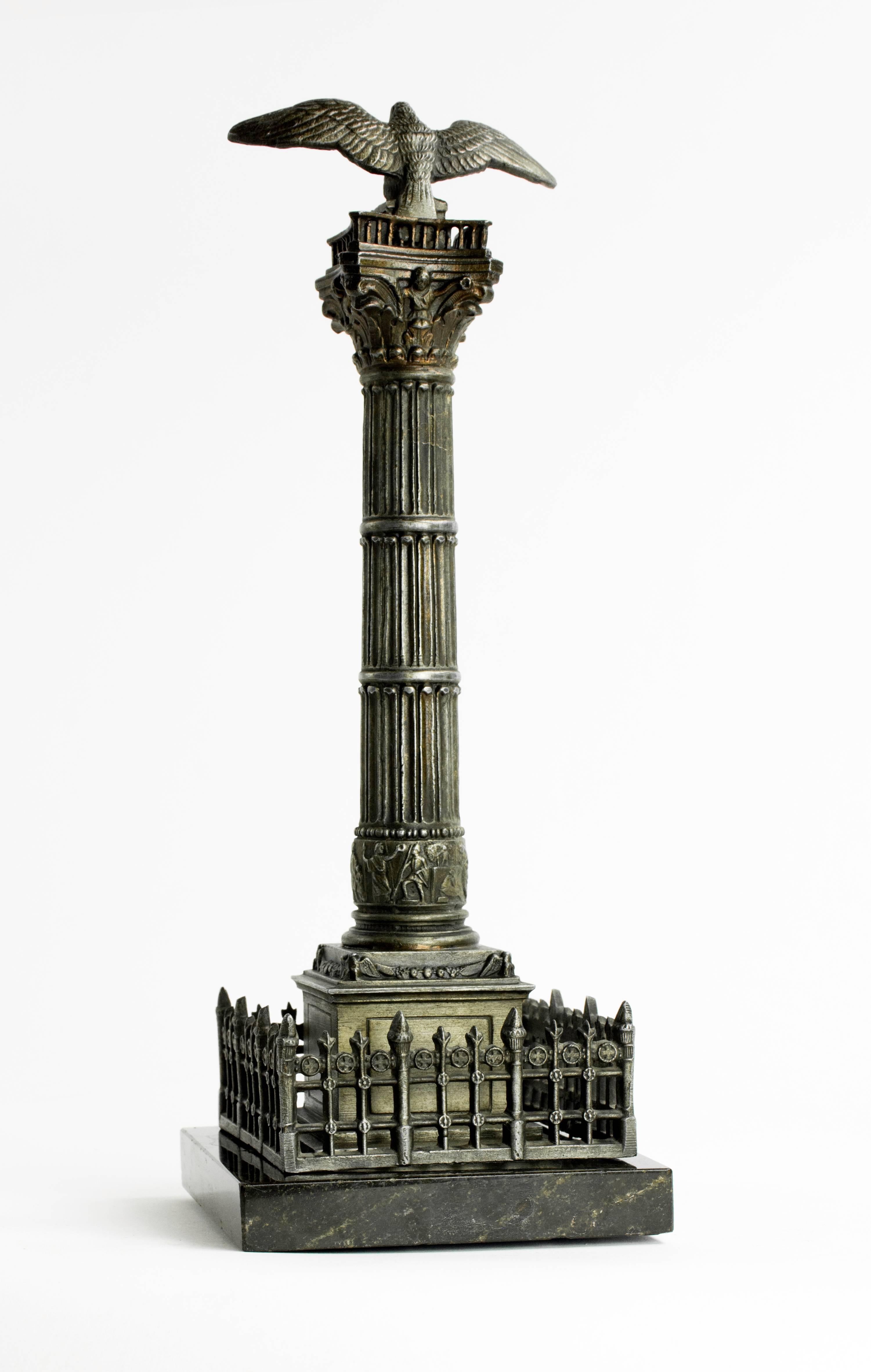 Mid-19th Century Scarce Invalidensaule Monument Model with Thermometer, circa 1854, Berlin For Sale