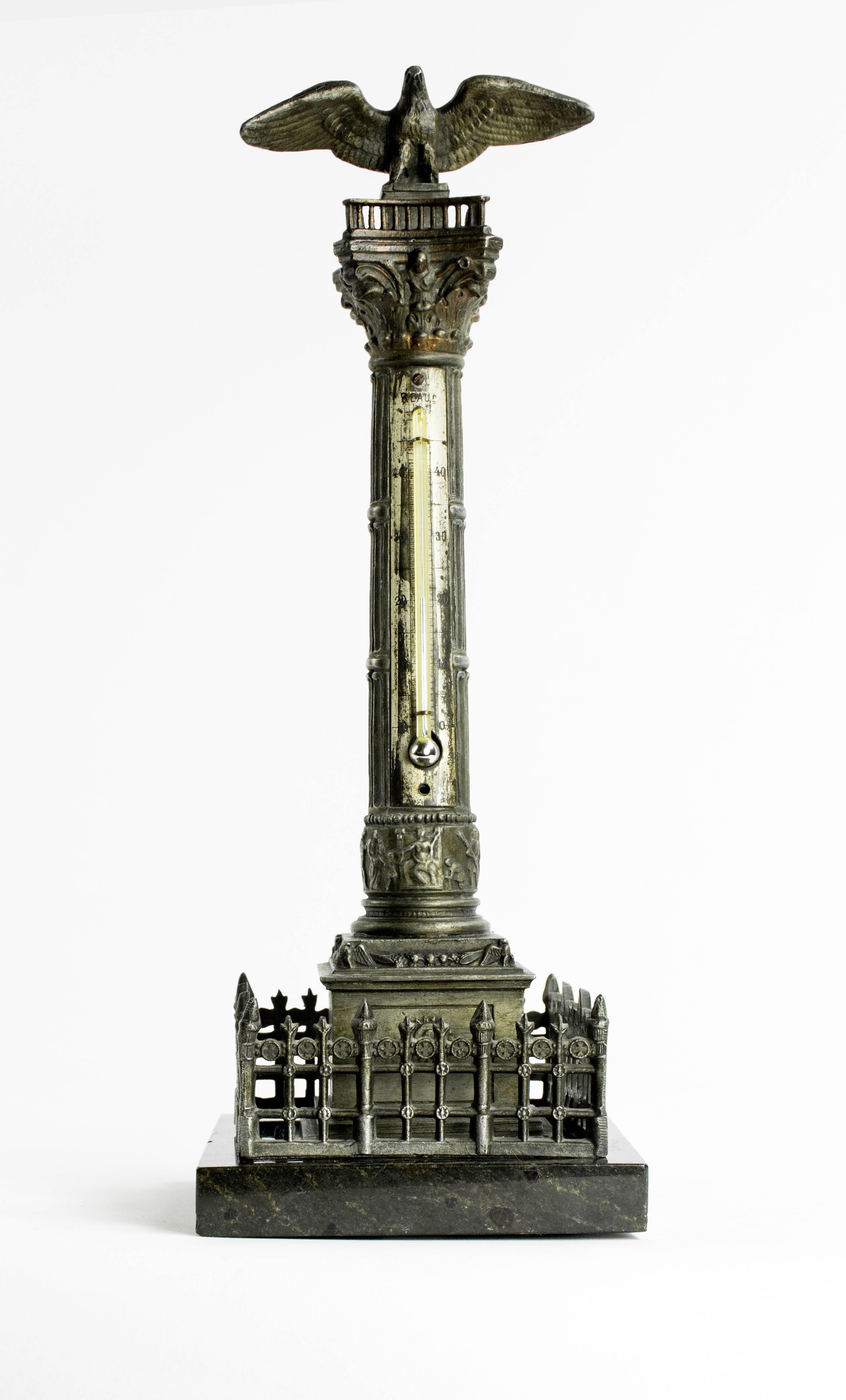 Neoclassical Revival Scarce Invalidensaule Monument Model with Thermometer, circa 1854, Berlin For Sale