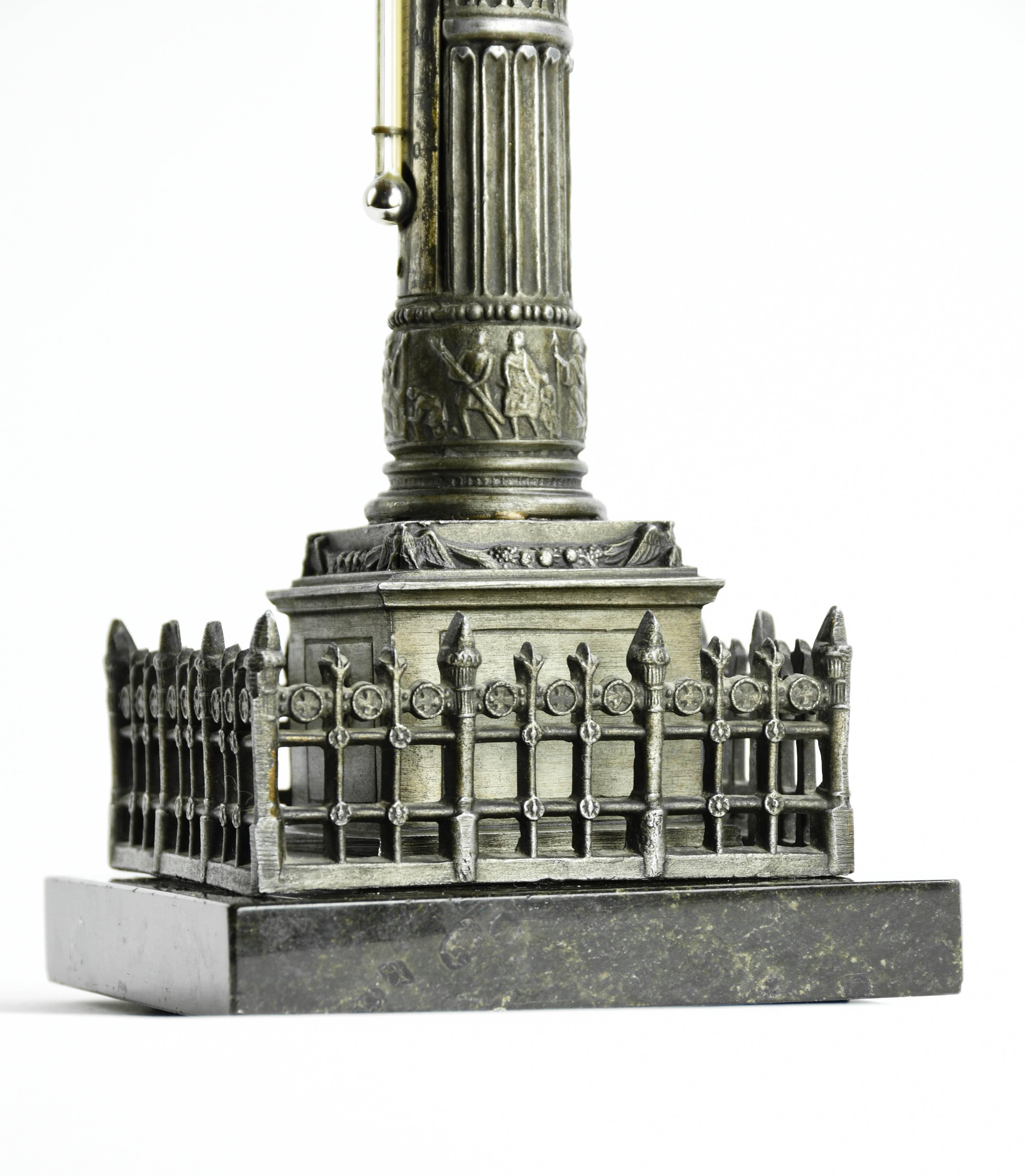 Scarce Invalidensaule Monument Model with Thermometer, circa 1854, Berlin For Sale 1