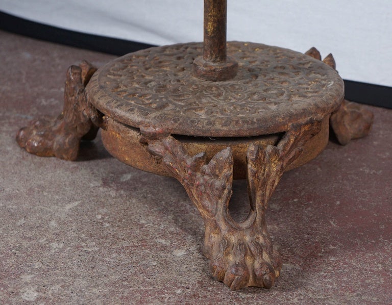 Early 20th Century Iron Candle Stand For Sale 2