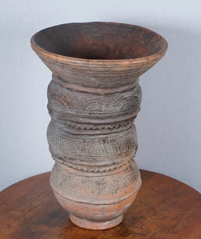 Used for water, as well as serving for the stand for a water vessel for the Nupe people in Nigeria. The Nupe are a large ethnic group in mort-western Nigeria comprising some 900,000 people living around their capital, Bida. There are four pottery