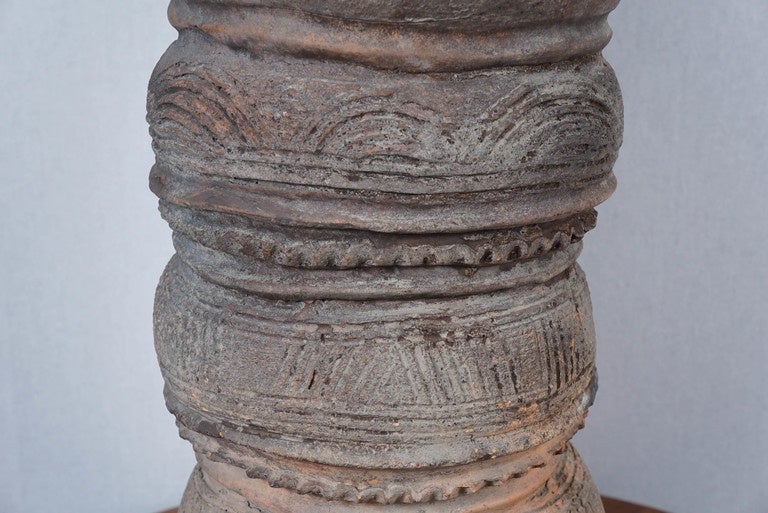 Fired Nupe Terra Cotta Water Vessel Stand