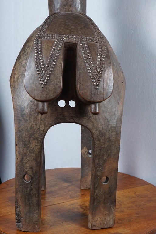 Hand-Carved Nimba or D'mba Shoulder Mask, Baga People, Guinea, Africa For Sale