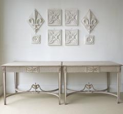 Pair of Swedish Painted Console Tables