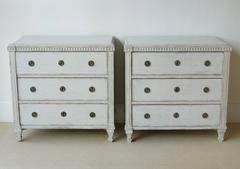 Pair of Swedish Gustavian Painted Chests