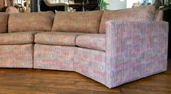 Milo Baughman Style Curved Hexagon Sectional Sofa by Bernhardt Flair, 1970s