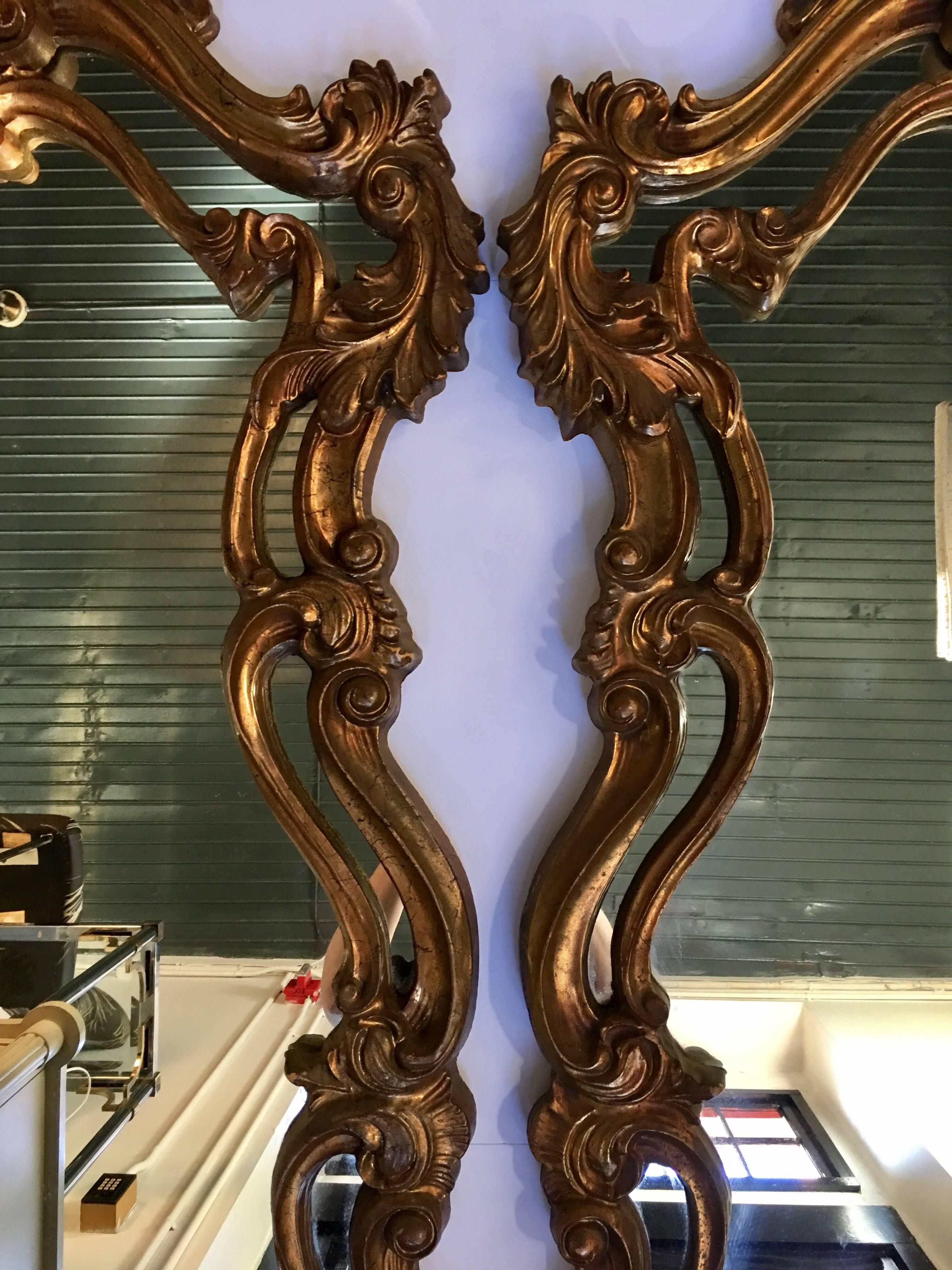 Pair of Rococo Style Wall Mirrors 1