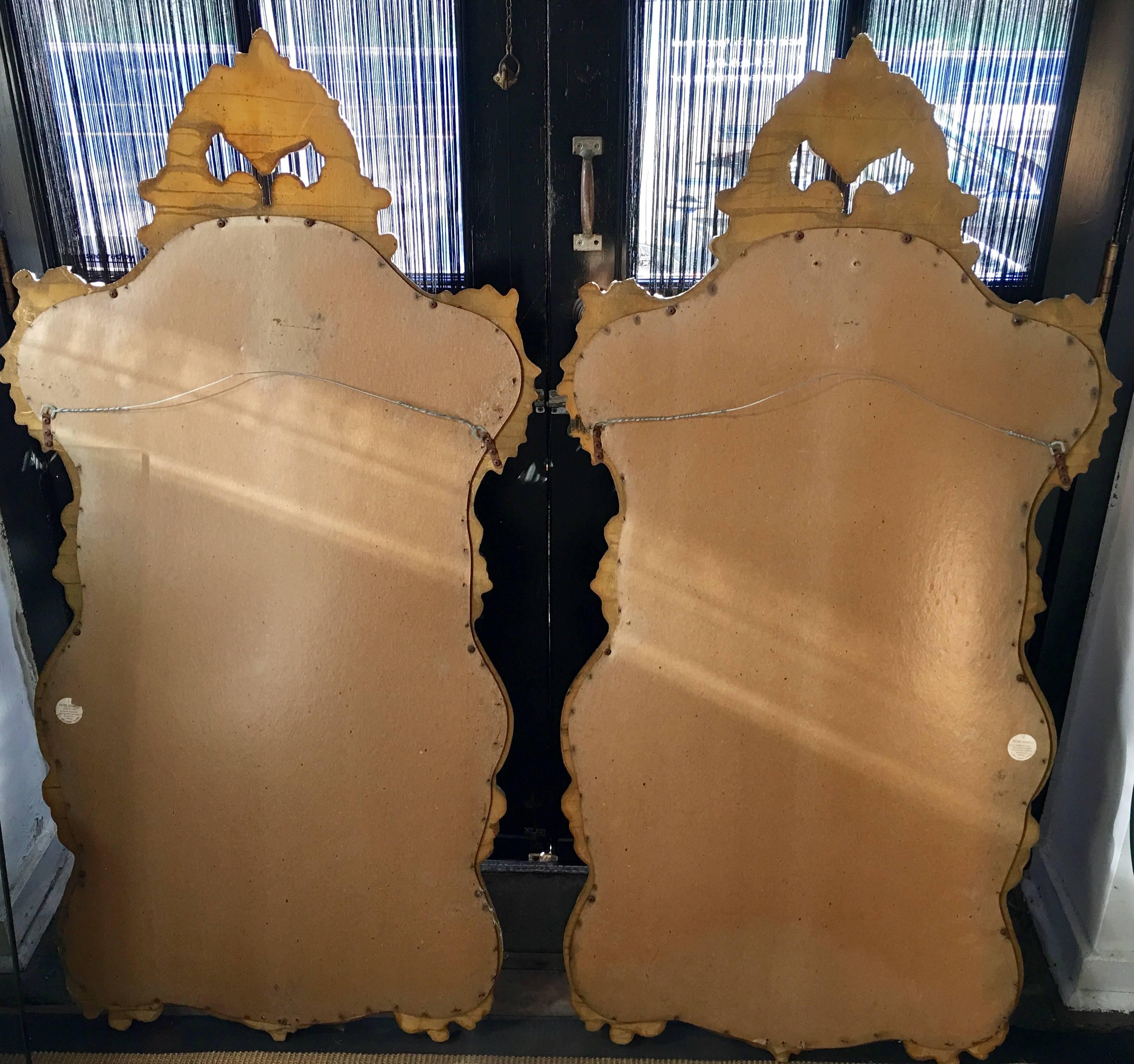 Pair of Rococo Style Wall Mirrors 2