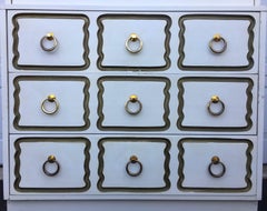 Dorothy Draper Espana Style Hollywood Regency Tall Chest of Drawers