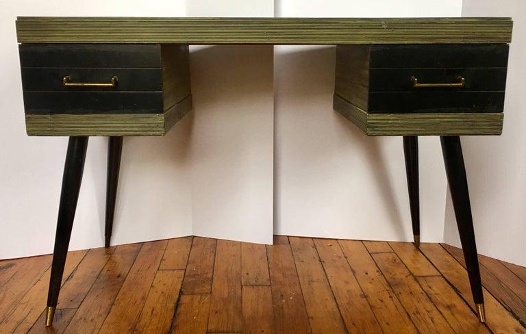 Mid Century Modern Ico Parisi Style Desk And Bookcase Set For Sale