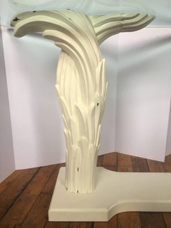 Hollywood Regency Serge Roche Style Palm Tree Plaster-Like Console Table, 1970s