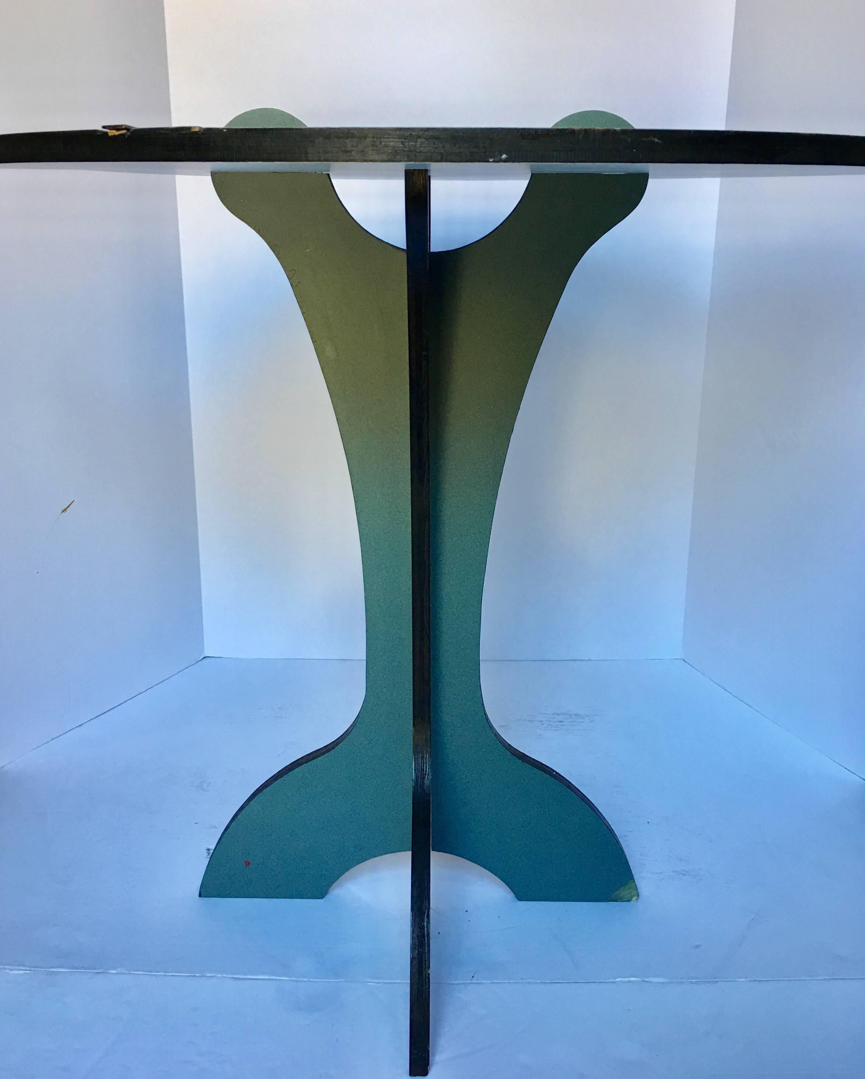 Late 20th Century Mid-Century Modern Memphis Style Color Blocked Side Table