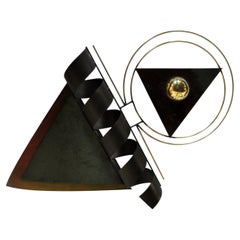 Curtis Jere Modern Geometric Metal Wall Sculpture