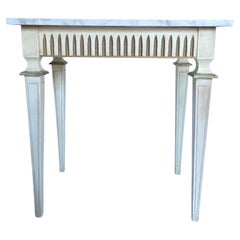 Louis XVI Neoclassical Style Italian Marble Console or Center Table