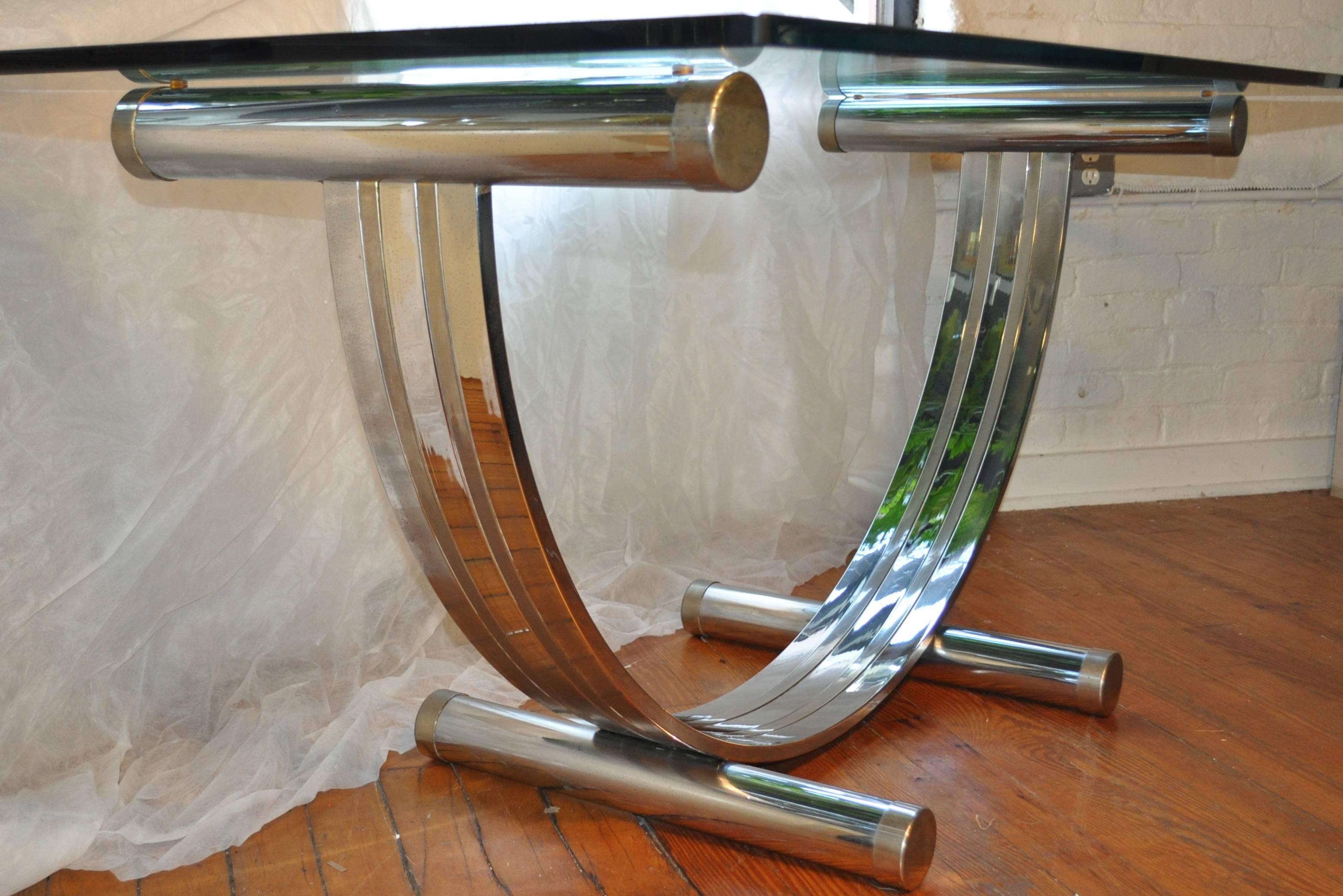 mid century chrome table