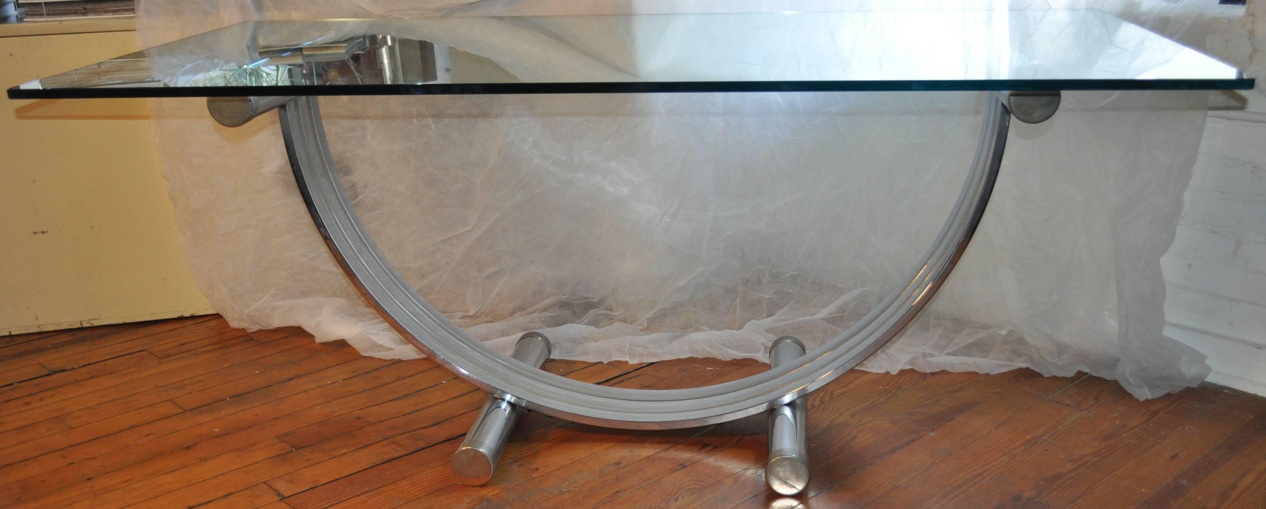 mid century modern glass dining table