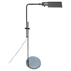 Mid Century Modern Koch & Lowy OMI Chrome Task Floor Lamp
