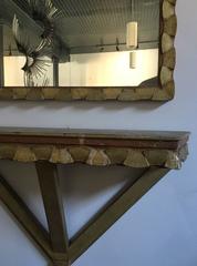 Italian Gesso Mirror and Console, 1950s