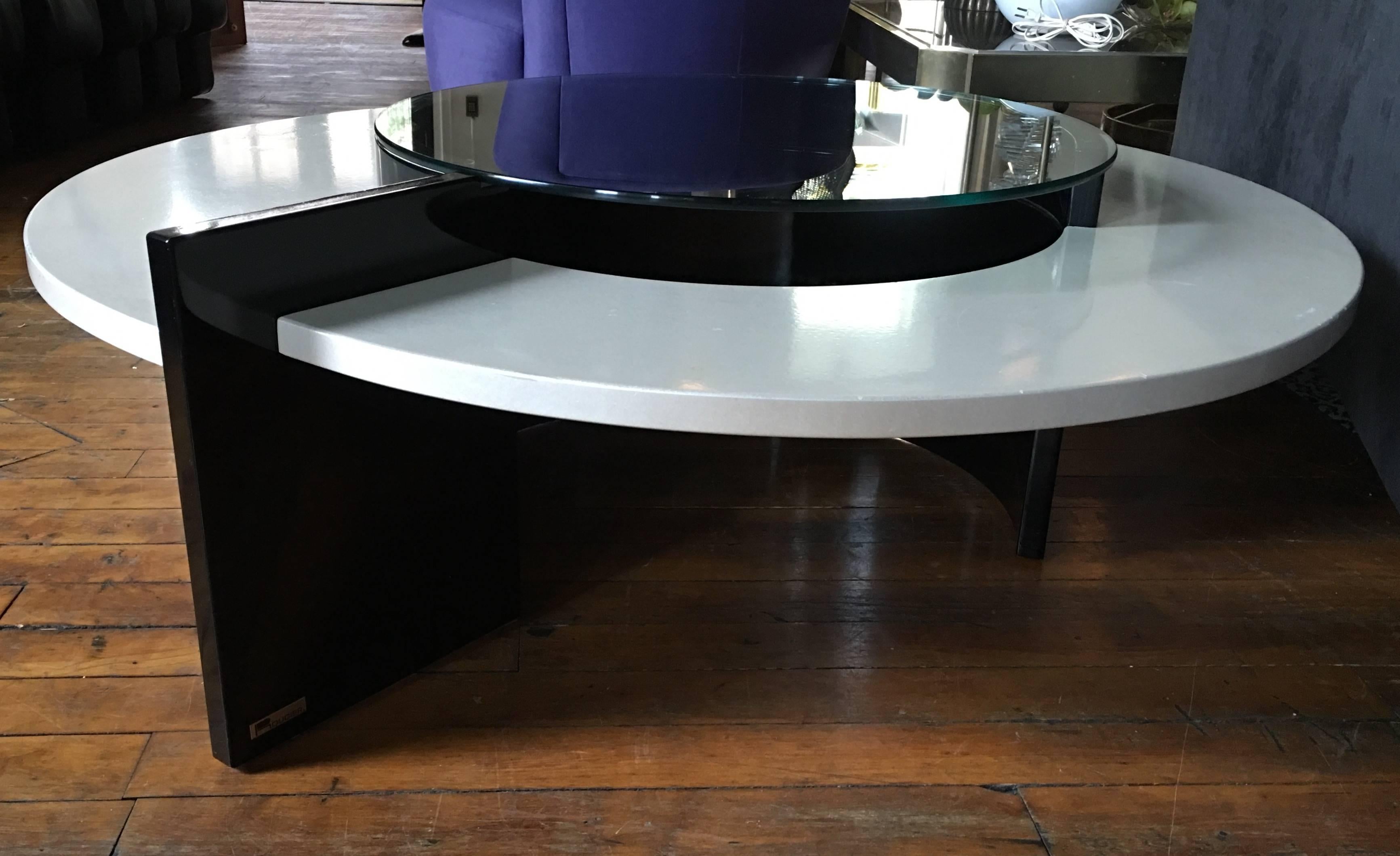 Modern Round Cocktail Table by Rougier In Good Condition In Lambertville, NJ