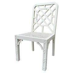 Chinese Chippendale Style Carved Fretwork Armchair