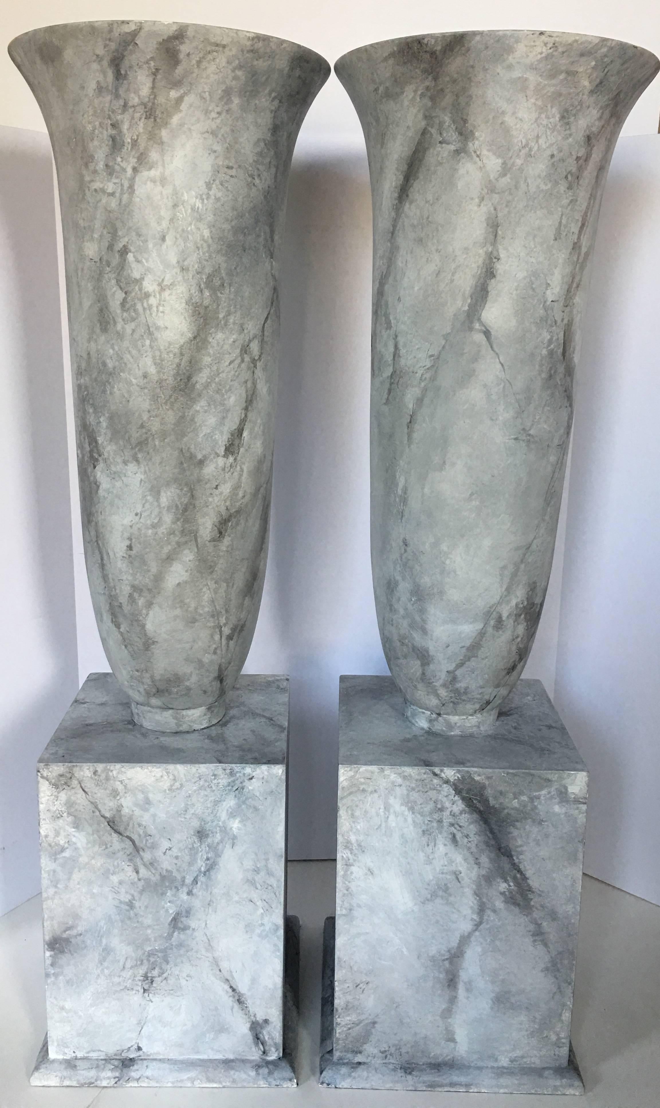 faux marble vase