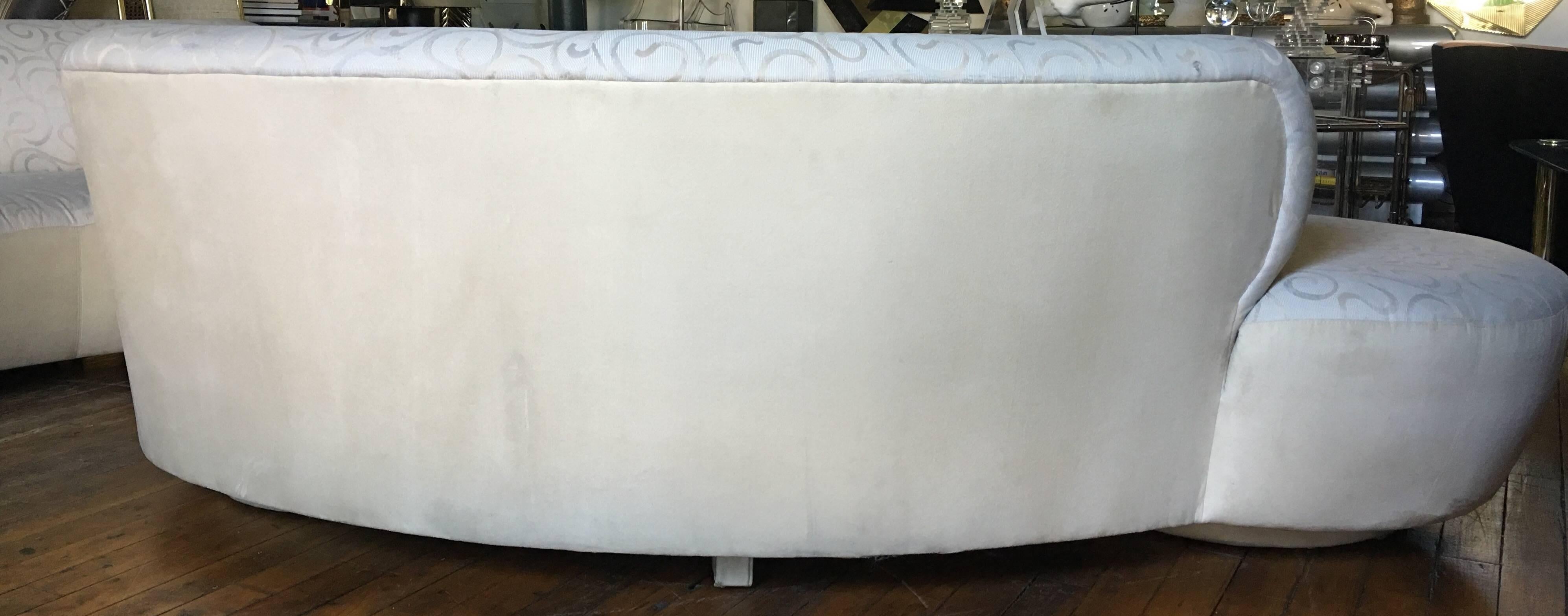 Vladimir Kagan Serpentine Cloud Sofa, Left Arm In Good Condition In Lambertville, NJ