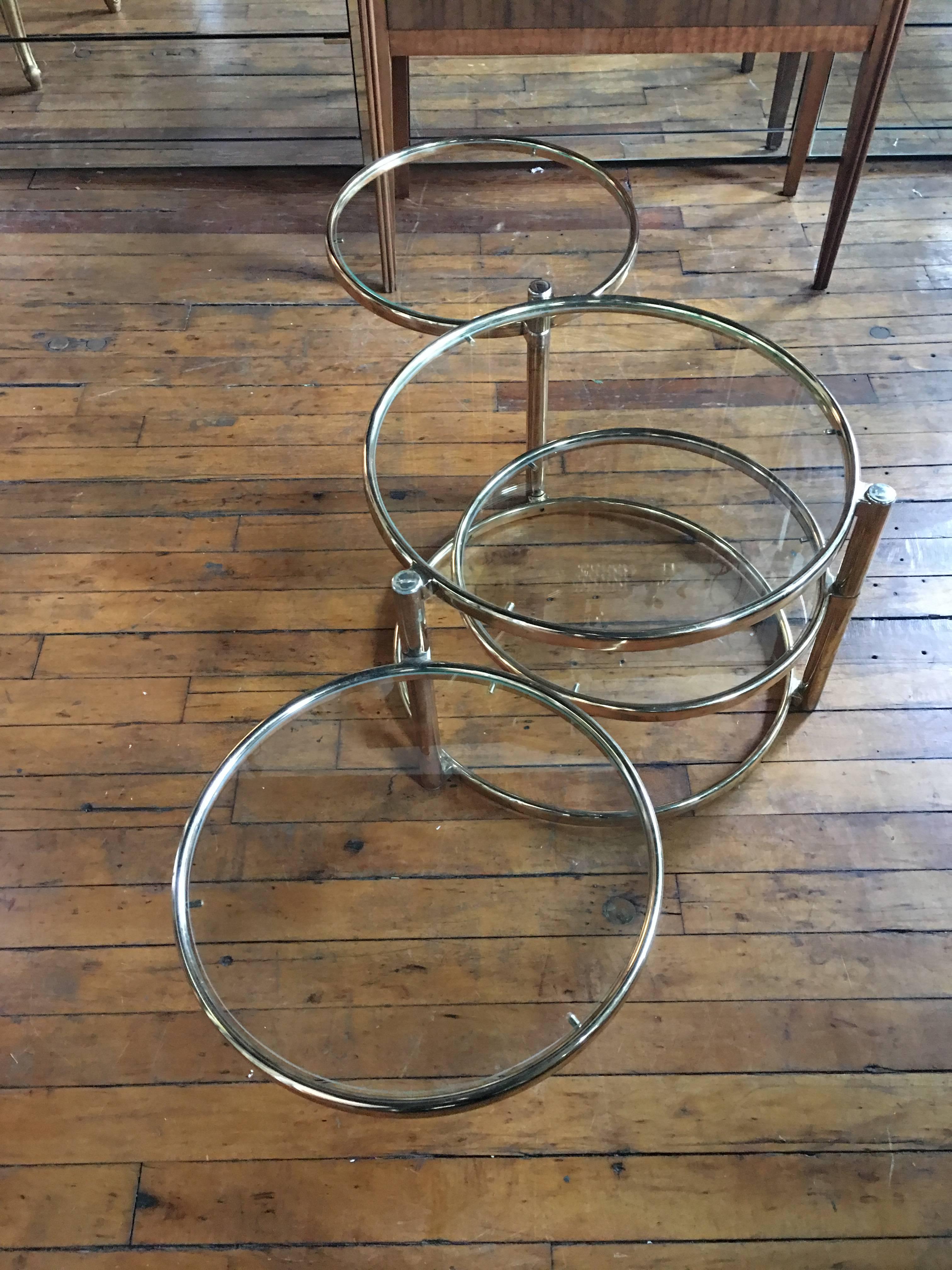 Mid-Century Modern Milo Baughman Style Swivel Cocktail Table