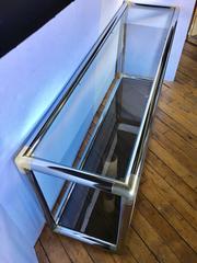 Mixed Metal Tubular Console Table