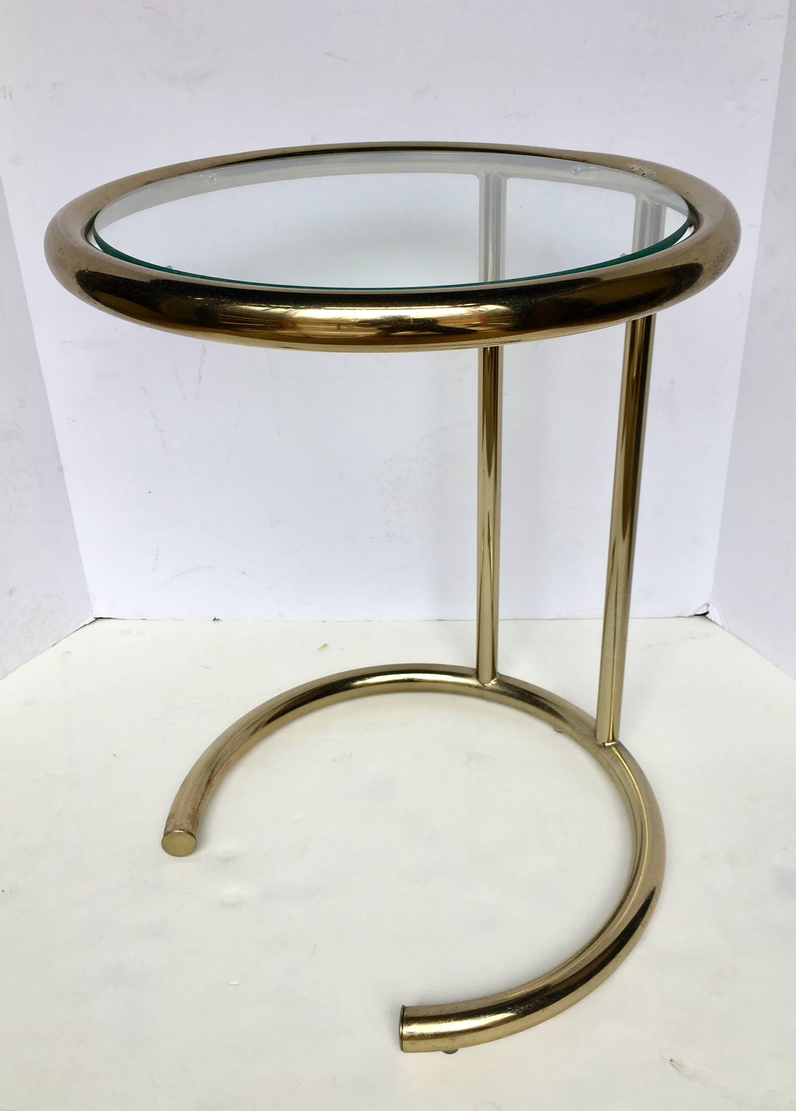 Late 20th Century Mid-Century Modern Brass Nesting Side Tables