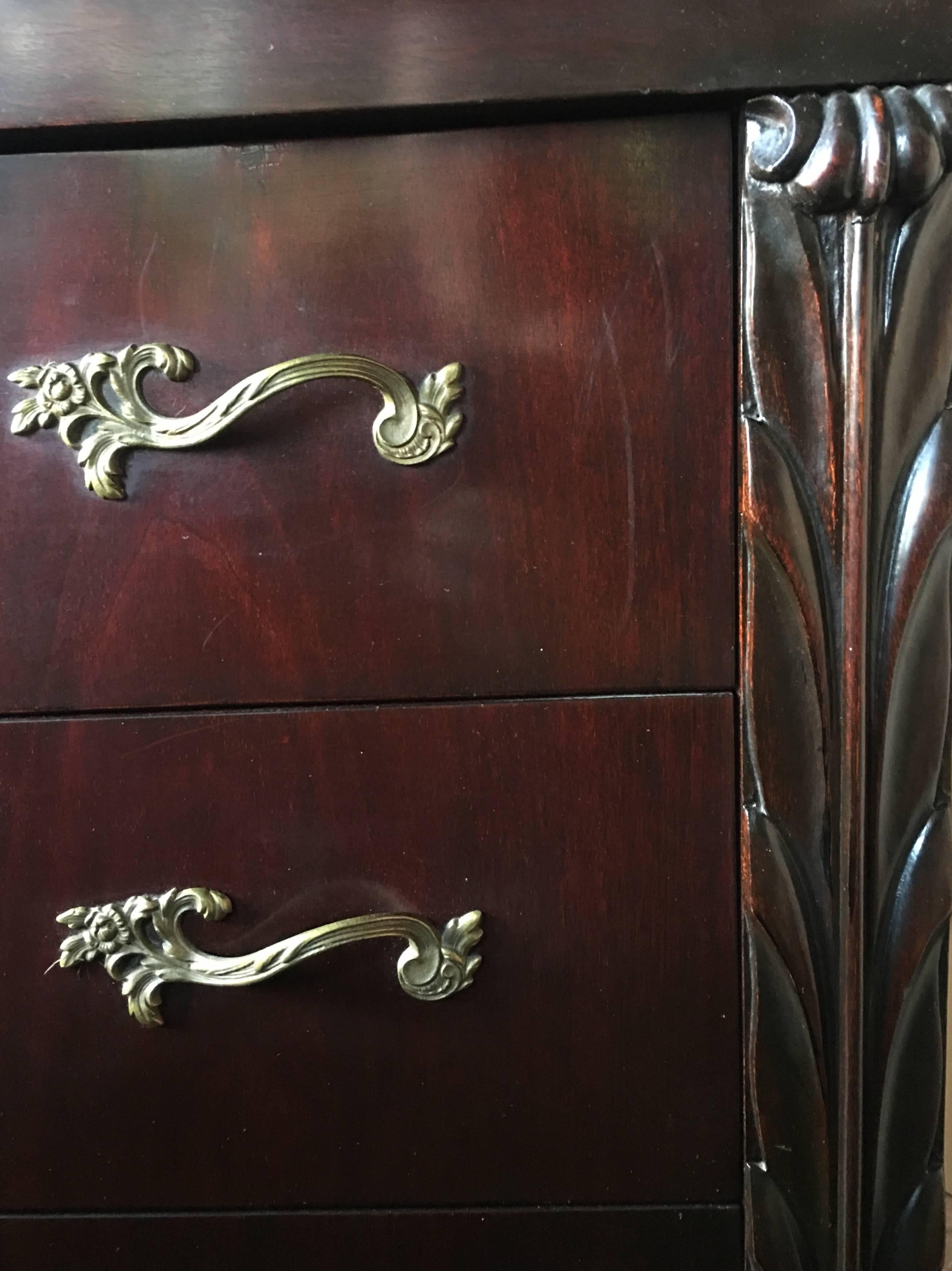 Brass John Stuart for Widdicomb Rosewood Chest For Sale