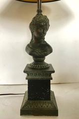 Figural Female Bust Lamp